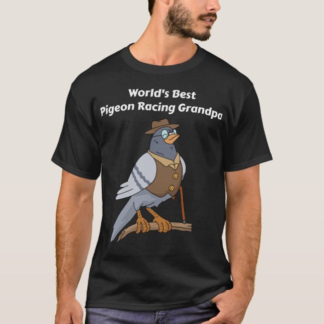 Pigeon Racing Gift Men Grandpa Father's Day Pigeon T-Shirt (Front)