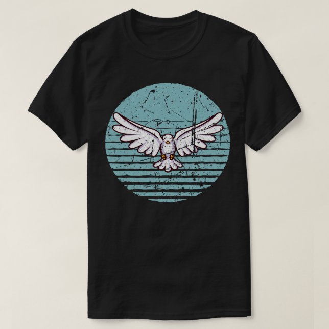 Pigeon Retro Gift T-Shirt (Design Front)