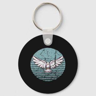 Pigeon Retro Key Ring