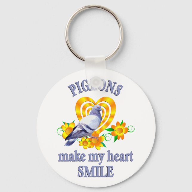 Pigeon Smile Key Ring (Front)