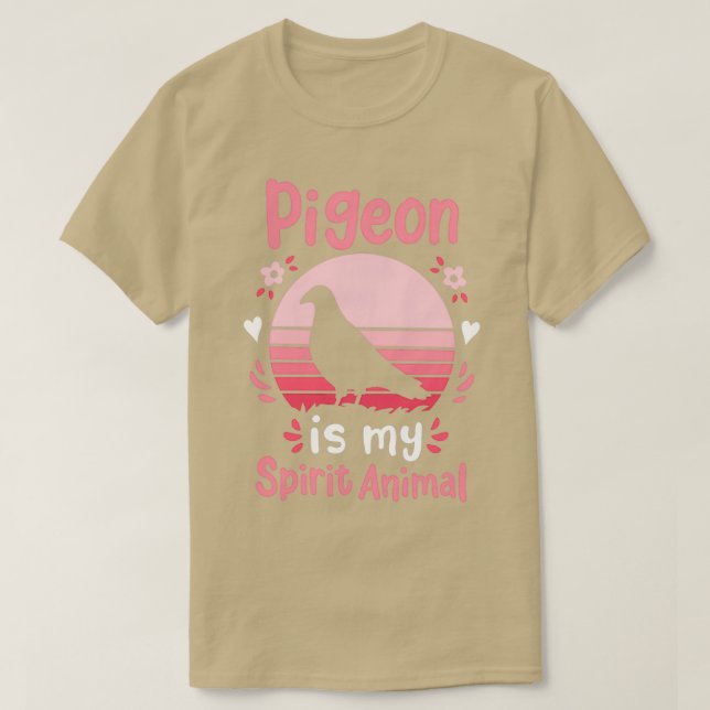 Pigeon Spirit Animal Bird Lover Retro 1 T-Shirt (Design Front)