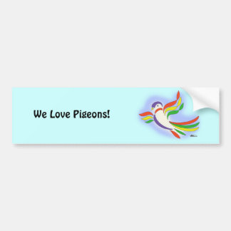 Pigeon Stylised Bird Bumper Sticker