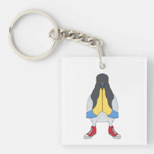 Pigeon with Shoes Key Ring