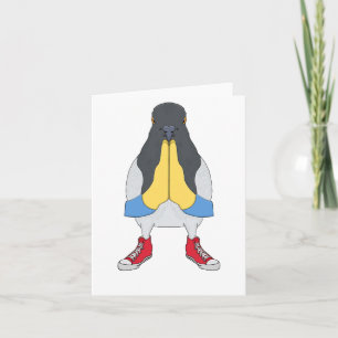 Pigeon with Shoes Note Card