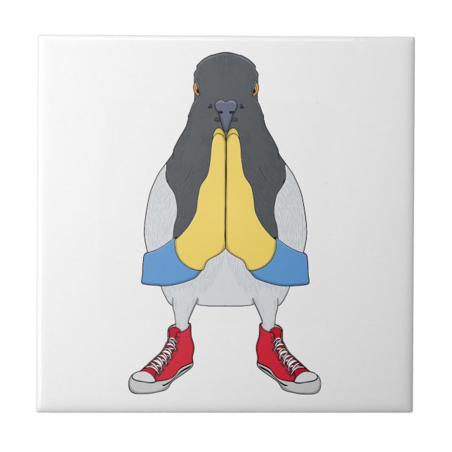 Pigeon with Shoes Tile (Front)
