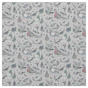 Pigeons Animal Birds Novelty   Fabric Curtain