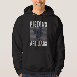 Pigeons Are Liars Birds Are Spies Vintage Bird Hoodie