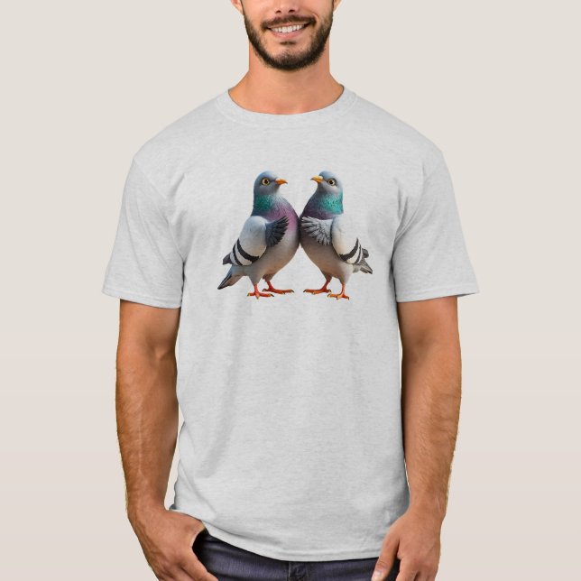 Pigeons discussing everything and nothing. T-Shirt (Front)