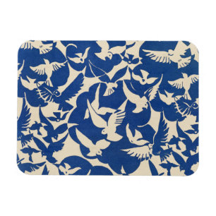 Pigeons in white and blue Rijksmuseum Amsterdam Magnet