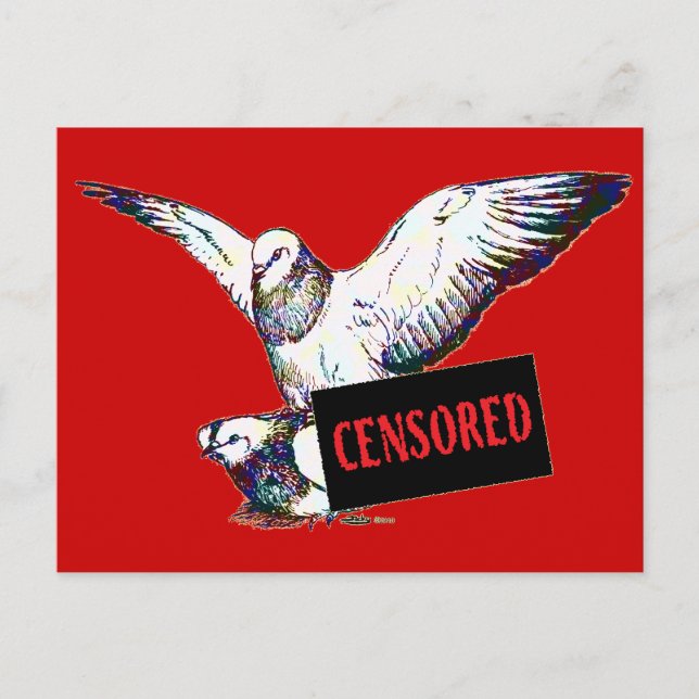 Pigeons Mating:  Censored! Postcard (Front)