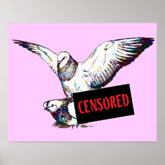 Pigeons Mating: Censored! Poster