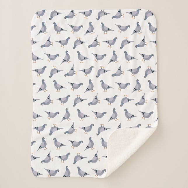 Pigeons Sherpa Blanket (Front)