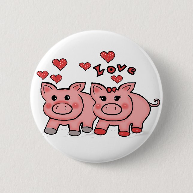 piggies 6 cm round badge (Front)