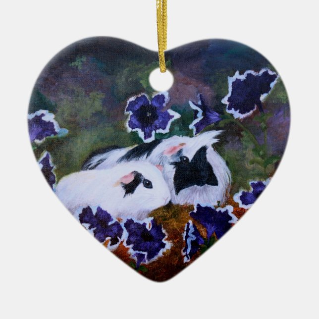 Piggies In The Garden Ceramic Tree Decoration (Front)