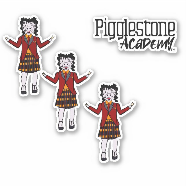 Pigglestone Academy Class Pig 6 Sticker (Front)