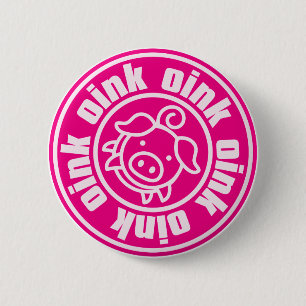 Piggy 6 Cm Round Badge