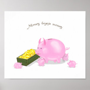 Piggy Bank Family Poster
