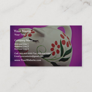 Piggy bank flowers business card