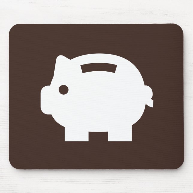 Piggy Bank Pictogram Mousepad (Front)