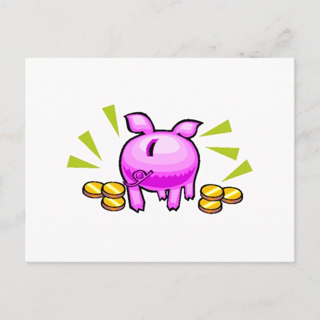 Piggy Bank Postcard (Front)