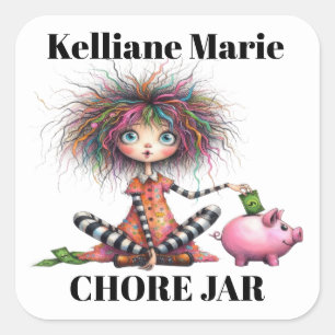 Piggy Bank Square Sticker