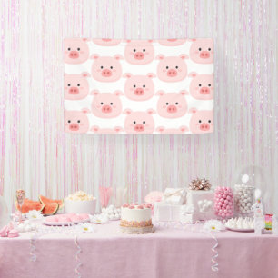 Piggy Birthday Kids Art Banner