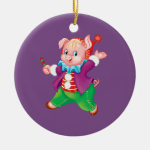 piggy ceramic tree decoration