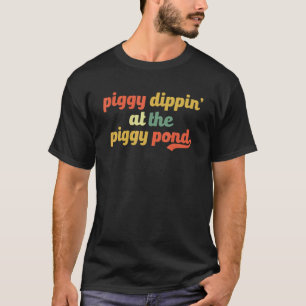 Piggy Dippin Funny Meme #PiggyDippin Joke Cat Paw  T-Shirt