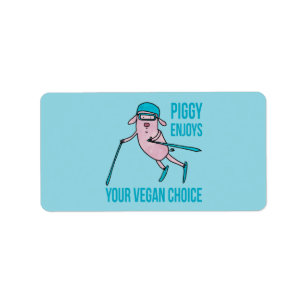 Piggy Enjoys Your Vegan Choice - Label
