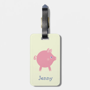 Piggy Explosion Luggage Tag (yellow)