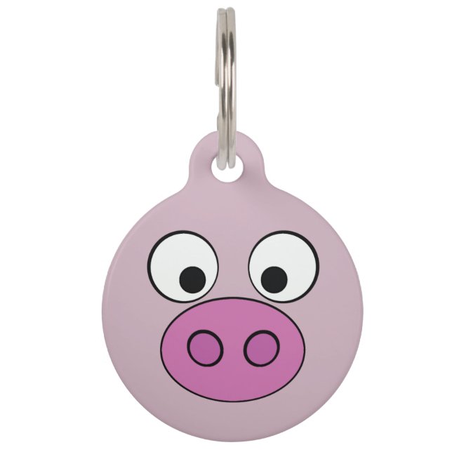 Piggy Face Pet Tag (Front)