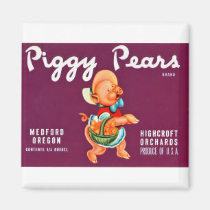 Piggy Pears Magnet