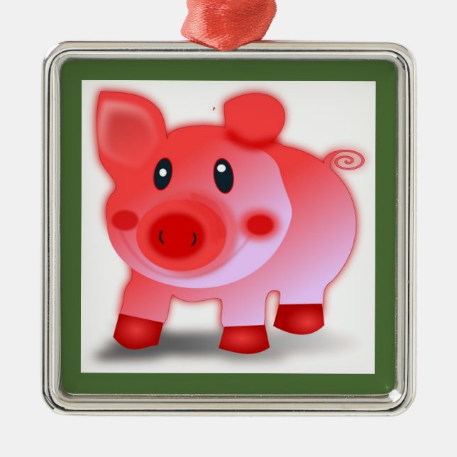 PIGGY PIGLET METAL TREE DECORATION (Front)