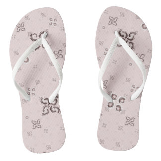 piggy pink geometric jandals