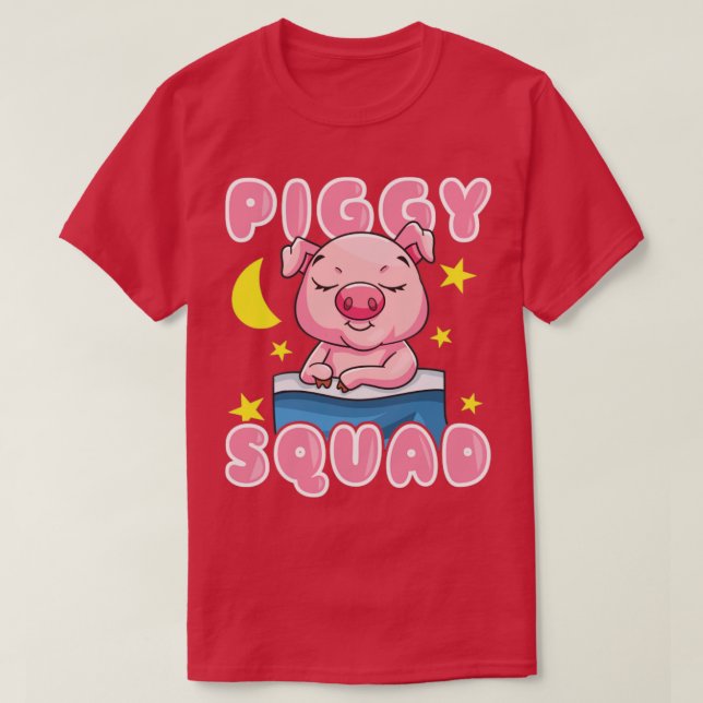 Piggy Squad Pigs Farm Animals T-Shirt (Design Front)