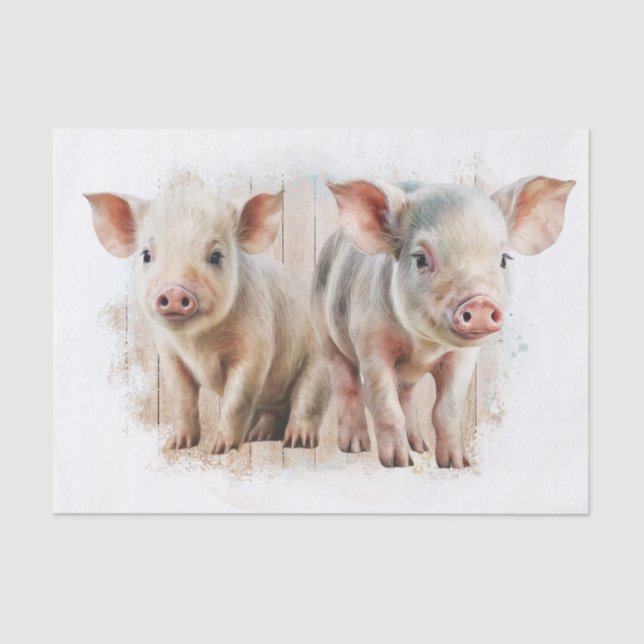 Piglet Farm Pig Tissue Paper (Front)