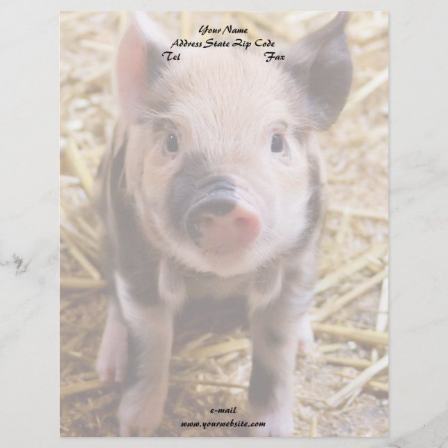 Piglet Personalised Letterhead (Front)
