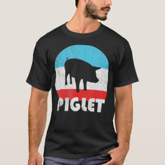 Piglet Pig Vintage Retro Silhouette Gift  T-Shirt