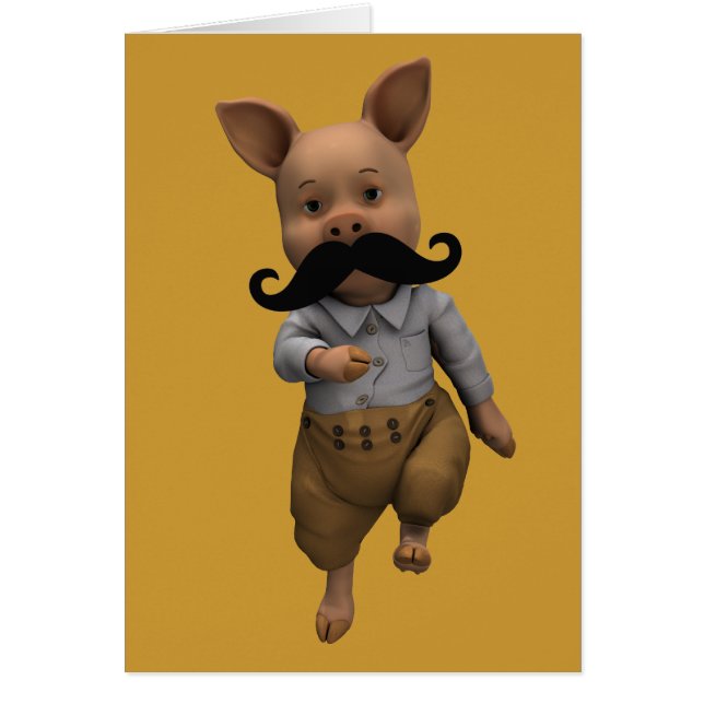 Piglet With Moustache (Front)