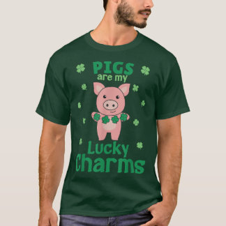 Pigs Are My Lucky Charms St Paddy's Day Pig 4987  T-Shirt