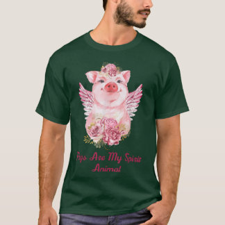 Pigs Are My Spirit AnimalPig Lovers And Farmer Gif T-Shirt