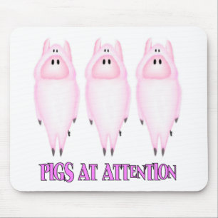 Pigs at Attention Mouse Pad
