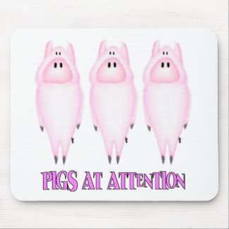 Pigs at Attention Mouse Pad