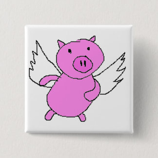 Pigs Can Fly 15 Cm Square Badge