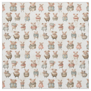 Pig's Delight: Whimsy Pig Fabric