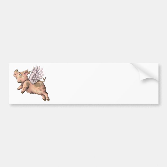 Pigs Fly Bumper Sticker (Front)