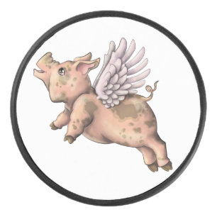 Pigs Fly Hockey Puck