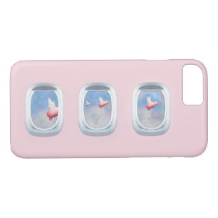Pigs Fly Past Airrplane Windows Case-Mate iPhone Case