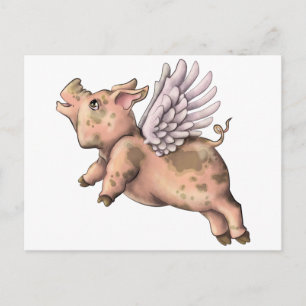 Pigs Fly Postcard