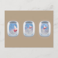 pigs flying past aeroplane windows